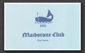 The scorecard for the East Course at the Maidstone Club.